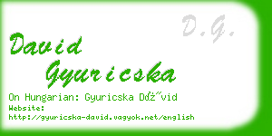 david gyuricska business card